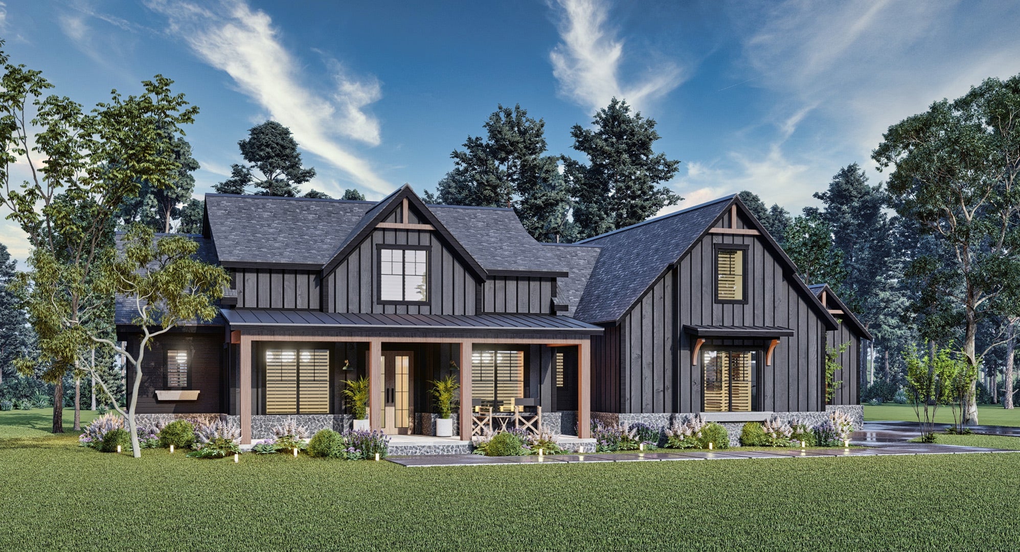 Oak Hill House Plan One Story Modern Farmhouse Plan One-Story Modern Farmhouse: Cozy And Contemporary