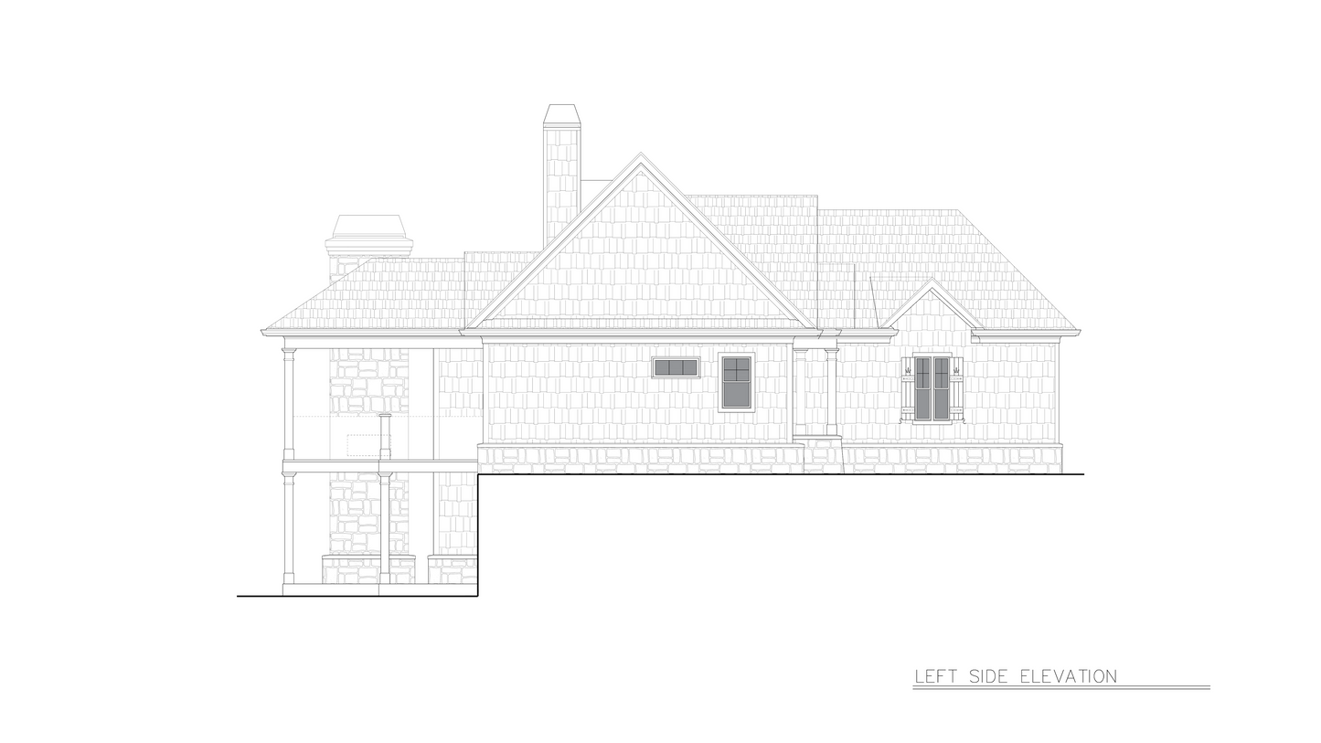 Montana Cabin B Left Elevation