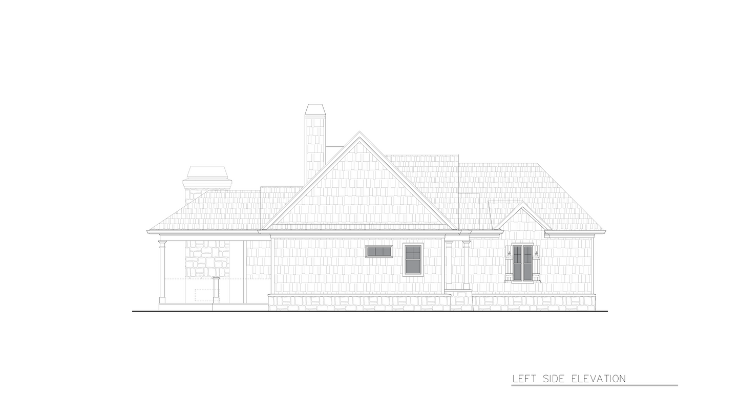Montana Cabin B Left Slab Elevation