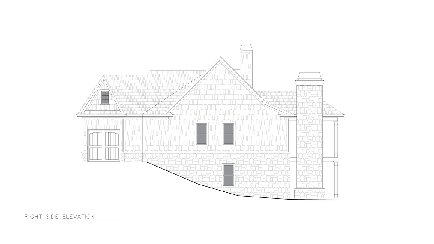 Montana Cabin B Right Elevation