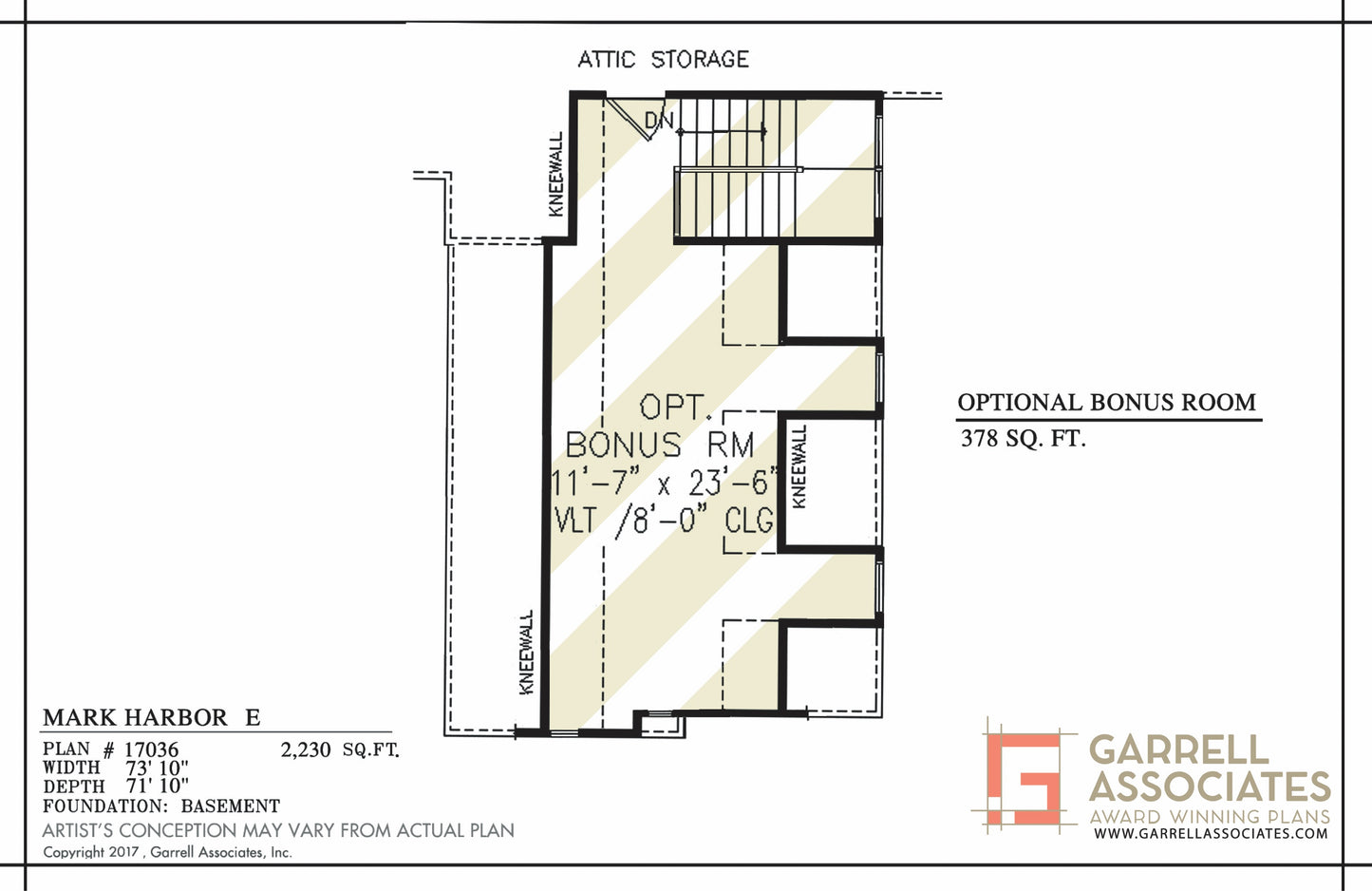 OPTIONAL BONUS ROOM - 17036 Floor_Plan
